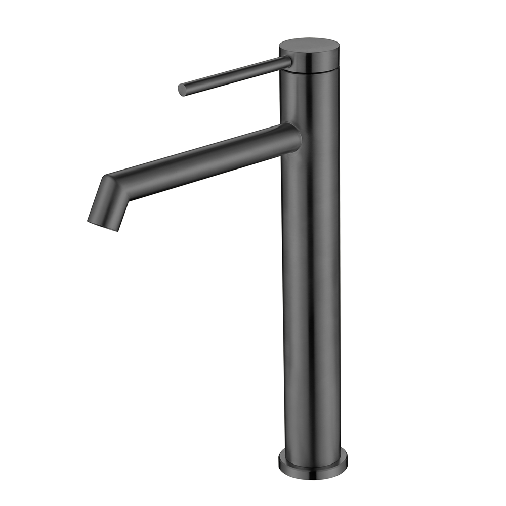 Bijiou Evon Gun Metal Basin Mixer Long Body-211451