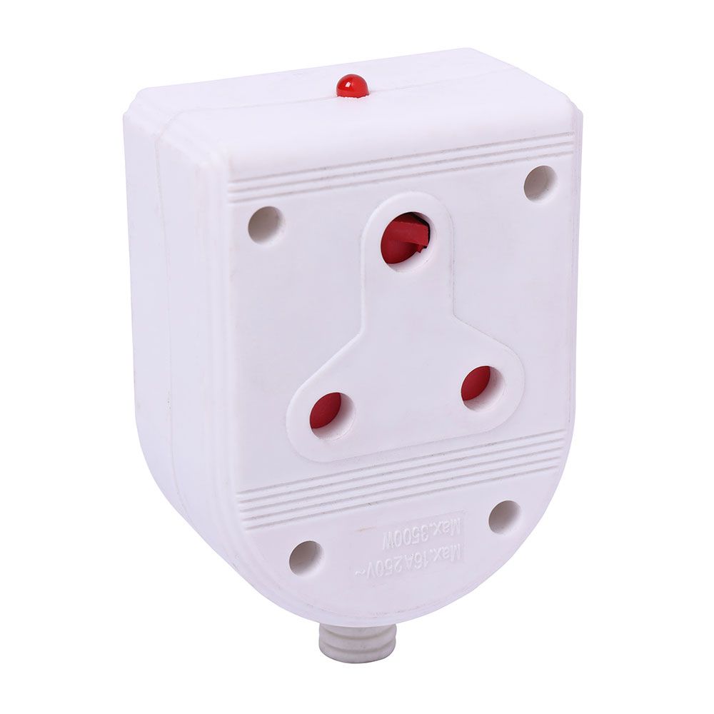 Janus Nylon Double Coupler White 16A + LED