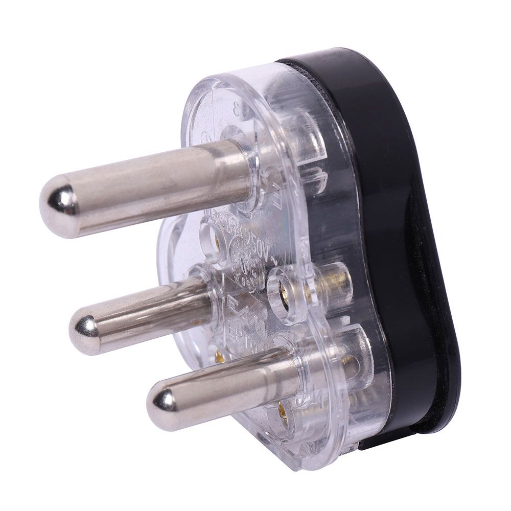 Plug Top 16A Black Hollow Pin