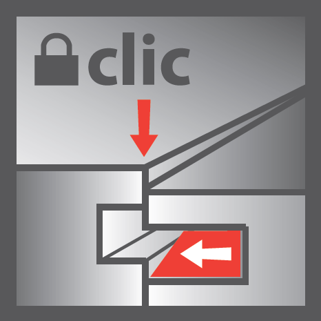 panels click together for easy installation